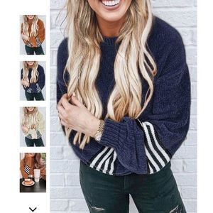 Beautiful super soft blue crop sweater